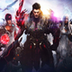 Multiple Lost Ark warriors and mages stand together in front of a magical background.